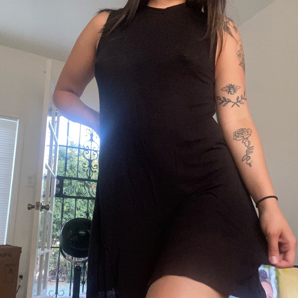 Black sheer dress